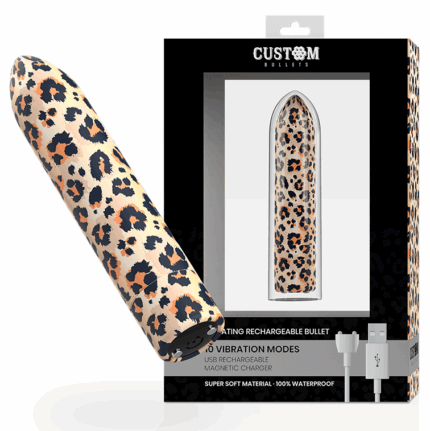 CUSTOM BULLETS - BALA RECARGABLE LEOPARD 10 INTENSIDADES - sexbliss - Foto 1