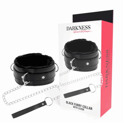DARKNESS - COLLAR CONFORTABLE DE POSTURA CON CADENA LEATHER - sexbliss - Foto 1