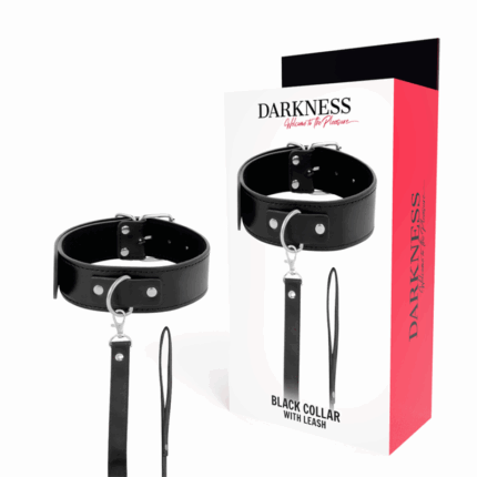 DARKNESS - COLLAR DE POSTURA CON CADENA LEATHER - sexbliss - Foto 1
