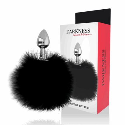 DARKNESS - EXTRA BUTTPLUG ANAL CON COLA NEGRO 7 CM - sexbliss - Foto 1