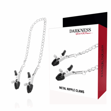 DARKNESS - PINZAS AJUSTABLES PARA PEZONES AJUSTABLES METAL - sexbliss - Foto 1