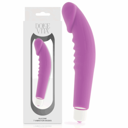 DOLCE VITA - REALISTIC  PLEASURE VIBRADOR SILICONA LILA - sexbliss - Foto 1