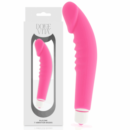 DOLCE VITA - REALISTIC PLEASURE VIBRADOR SILICONA ROSA - sexbliss - Foto 1