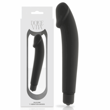 DOLCE VITA - REALISTIC VIBRADOR SILICONA NEGRO - sexbliss - Foto 1