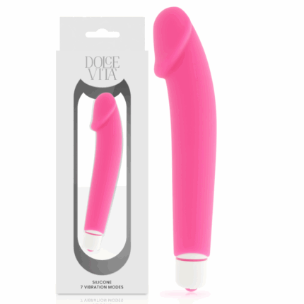 DOLCE VITA - REALISTIC VIBRADOR SILICONA ROSA - sexbliss - Foto 1
