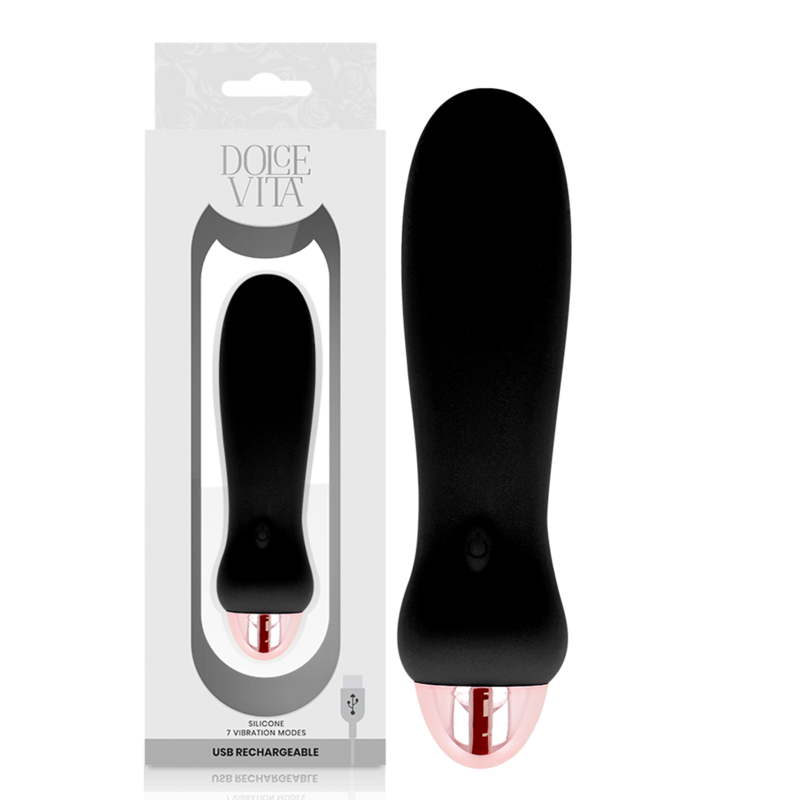 DOLCE VITA - VIBRADOR RECARGABLE FIVE NEGRO 7 VELOCIDADES - Foto 1 DOLCE VITA - VIBRADOR RECARGABLE FIVE NEGRO 7 VELOCIDADES - sexbliss - Foto 1