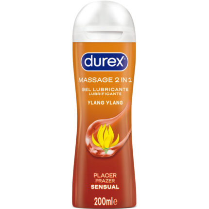 DUREX - GEL LUBRICANTE DE MASAJE SENSUAL YLANG YLANG 200 ML - sexbliss - Foto 1