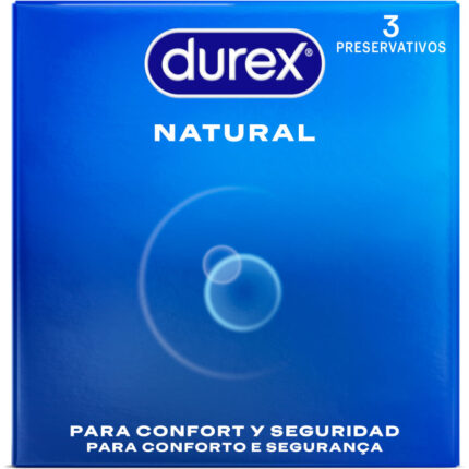 DUREX - PRESERVATIVOS NATURAL 3 UNIDADES - sexbliss - Foto 1