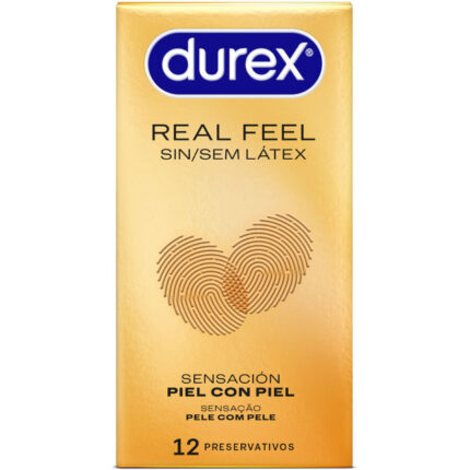 DUREX - PRESERVATIVOS REAL FEEL SIN LÁTEX 12 UNIDADES - sexbliss - Foto 1