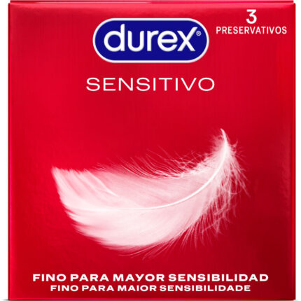 DUREX - PRESERVATIVOS SENSITIVO 3 UNIDADES - sexbliss - Foto 1