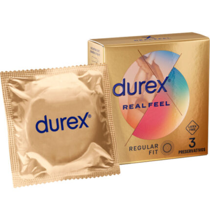 DUREX - REAL FEEL PRESERVATIVOS 3 UNIDADES - sexbliss - Foto 1