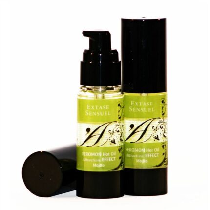 EXTASE SENSUAL - ACEITE MASAJE EFECTO CALOR CON FEROMONAS MOJITO 30 ML - sexbliss - Foto 1