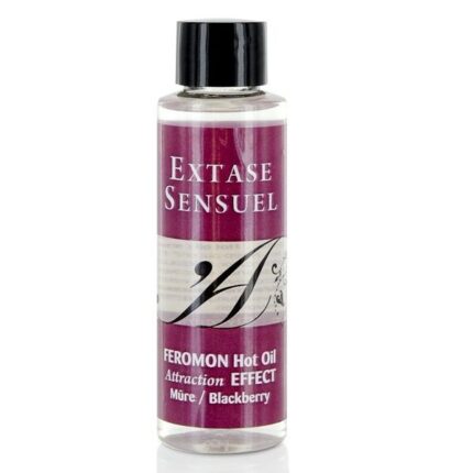 EXTASE SENSUAL - ACEITE MASAJE EFECTO CALOR CON FEROMONAS MORA 100 ML - sexbliss - Foto 1