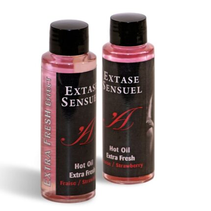 EXTASE SENSUAL - ACEITE MASAJE EFECTO EXTRA FRESH FRESA 100 ML - sexbliss - Foto 1