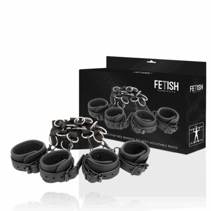FETISH SUBMISSIVE - SET ATADURAS CAMA LUXURY CON FORRO DE NEOPRENO - sexbliss - Foto 1