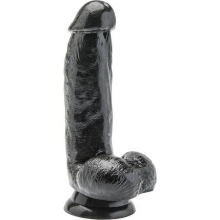 GET REAL - DILDO 12 CM CON TESTÍCULOS NEGRO - sexbliss - Foto 1