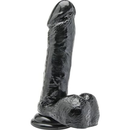 GET REAL - DILDO 18 CM CON TESTÍCULOS NEGRO - sexbliss - Foto 1