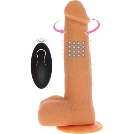 GET REAL - DILDO VIBRADOR CON BOLAS GIRATORIAS NATURAL - sexbliss - Foto 1