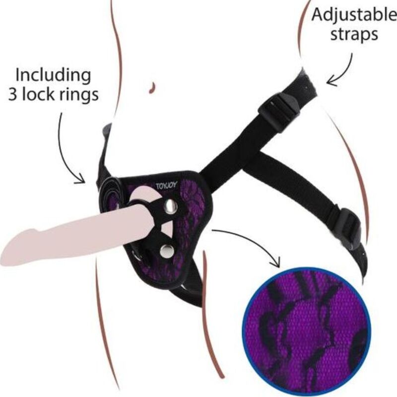 GET REAL - STRAP-ON LACE HARNÉS MORADO - Foto 1 GET REAL - STRAP-ON LACE HARNÉS MORADO - sexbliss - Foto 1