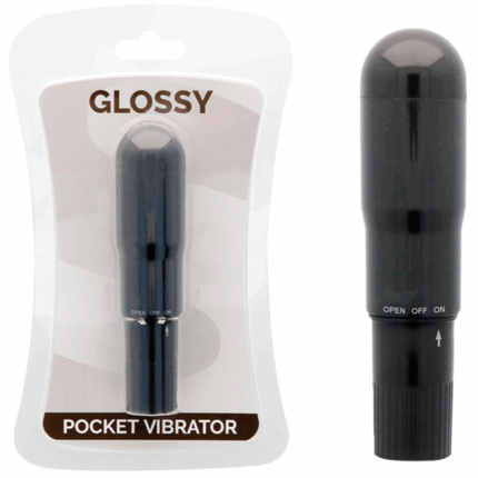 GLOSSY - POCKET VIBRADOR NEGRO - sexbliss - Foto 1