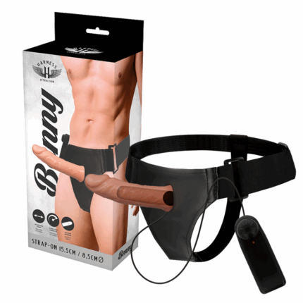HARNESS ATTRACTION - ARNÉS  HUECO BENNY CON VIBRADOR 15 CM -O- 4.5 CM - sexbliss - Foto 1