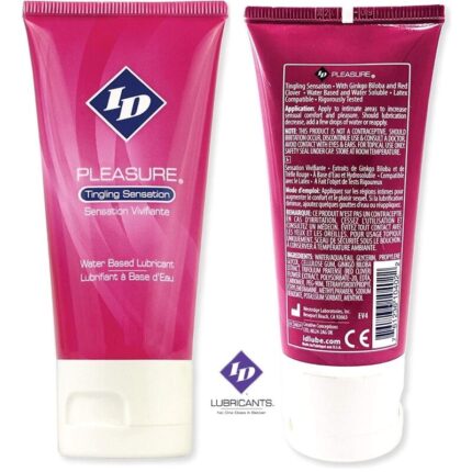 ID PLEASURE - LUBRICANTE BASE AGUA TINGING SENSATION TRAVEL TUBE 60 ML - sexbliss - Foto 1