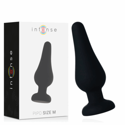 INTENSE - ANAL PLUG PIPO M SILICONE NEGRO 11 CM - sexbliss - Foto 1