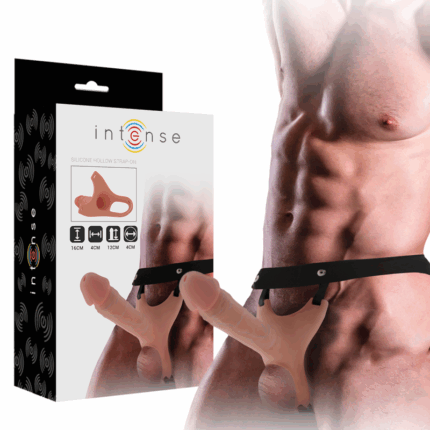 INTENSE - ARNÉS HUECO CON DILDO SILICONA 16 X 3.5 CM - sexbliss - Foto 1