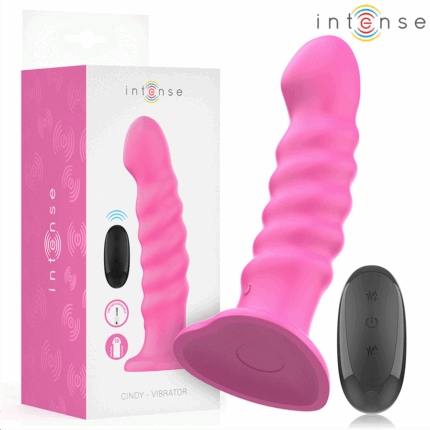 INTENSE - CINDY VIBRADOR TALLA L DISEÑO EN ESPIRAL 10 VIBRACIONES ROSA CONTROL REMOTO - sexbliss - Foto 1