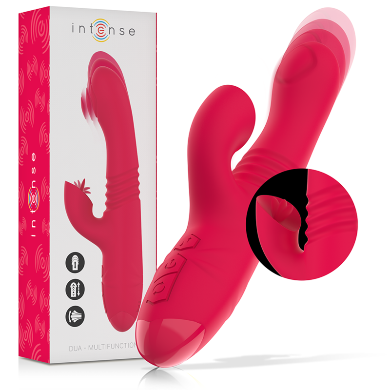 INTENSE - DUA VIBRADOR MULTIFUNCIÓN RECARGABLE UP & DOWN CON LENGUA ROJO - Foto 1 INTENSE - DUA VIBRADOR MULTIFUNCIÓN RECARGABLE UP & DOWN CON LENGUA ROJO - sexbliss - Foto 1