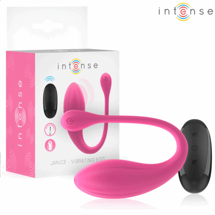 INTENSE - JANICE VIBRADOR U DOBLE ESTIMULACIÓN 10 VIBRACIONES ROSA CONTROL REMOTO - sexbliss - Foto 1