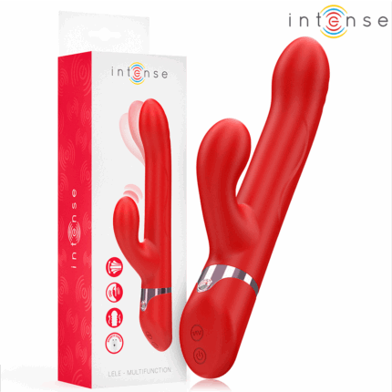 INTENSE - LELE VIBRADOR MULTIFUNCIÓN ROTATORIO & OSCILACIÓN & ESTIMULACIÓN ROJO - sexbliss - Foto 1