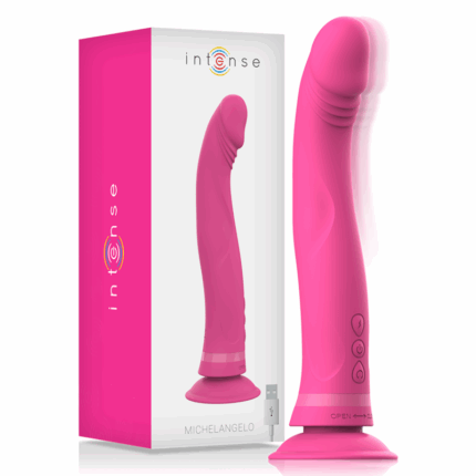 INTENSE - MICHELANGELO DILDO VIBRADOR SILICONA ROSA - sexbliss - Foto 1