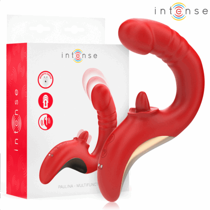 INTENSE - PAULINA VIBRADOR & ESTIMULADOR EN FORMA DE U ROJO - sexbliss - Foto 1
