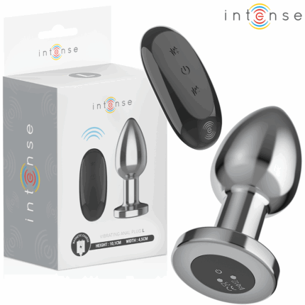 INTENSE - PLUG ANAL 10 VIBRACIONES METAL CON CONTROL REMOTO L - sexbliss - Foto 1