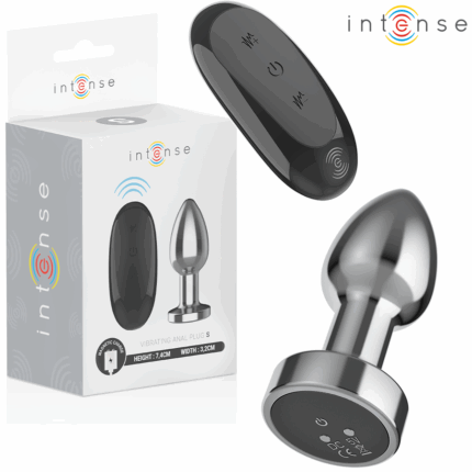 INTENSE - PLUG ANAL 10 VIBRACIONES METAL CON CONTROL REMOTO S - sexbliss - Foto 1