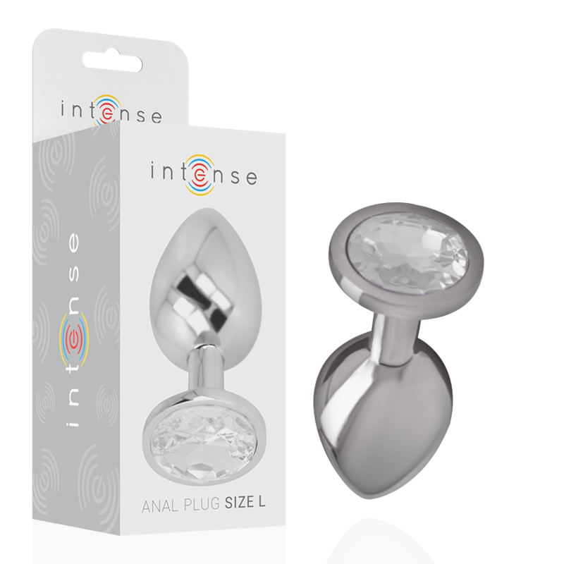 INTENSE - PLUG ANAL METAL ALUMINIO CON CRISTAL PLATA TALLA L - Foto 1 INTENSE - PLUG ANAL METAL ALUMINIO CON CRISTAL PLATA TALLA L - sexbliss - Foto 1