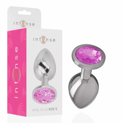 INTENSE - PLUG ANAL METAL ALUMINIO CON CRISTAL ROSA TALLA S - sexbliss - Foto 1