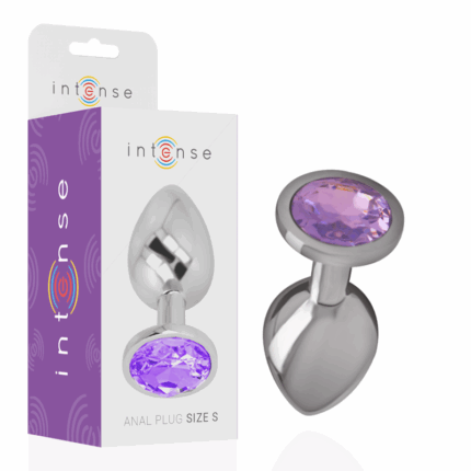 INTENSE - PLUG ANAL METAL ALUMINIO CON CRISTAL VIOLETA TALLA L - sexbliss - Foto 1