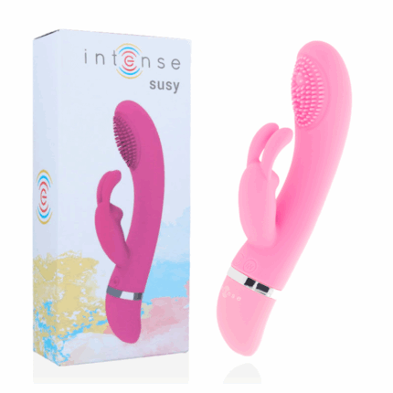 INTENSE - SUSY VIBRADOR OSCILANTE SILICON RABBIT ROSA - sexbliss - Foto 1