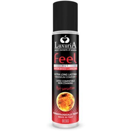 INTIMATELINE - LUXURIA FEEL HOT SENSATION LUBRICANTE BASE AGUA EFECTO CALOR 60 ML - sexbliss - Foto 1