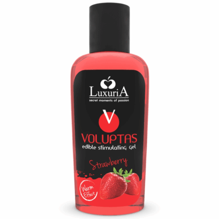 INTIMATELINE LUXURIA - VOLUPTAS GEL MASAJE COMESTIBLE EFECTO CALOR - FRESA 100 ML - sexbliss - Foto 1
