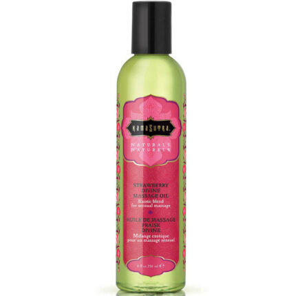 KAMASUTRA - NATURALS ACEITE DE MASAJE FRESA DIVINA 236ML - sexbliss - Foto 1