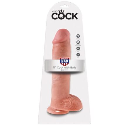 KING COCK - 11 PENE REALÍSTICO NATURAL 28 CM - sexbliss - Foto 1