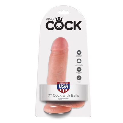 KING COCK - 7 PENE REALÍSTICO NATURAL 17.8 CM - sexbliss - Foto 1
