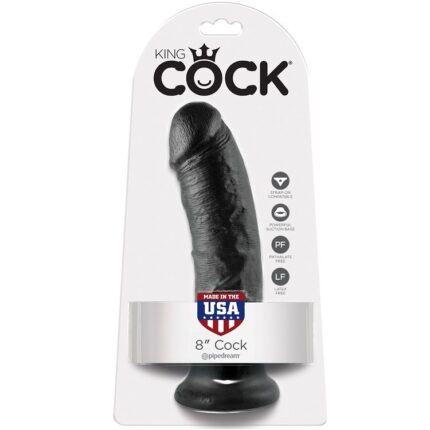 KING COCK - 8 PENE NEGRO 20.3 CM - sexbliss - Foto 1