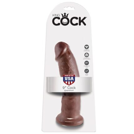 KING COCK - 9 PENE MARRÓN 22.9 CM - sexbliss - Foto 1