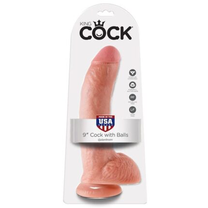 KING COCK - 9 PENE REALÍSTICO NATURAL 22.9 CM - sexbliss - Foto 1