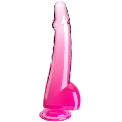 KING COCK - CLEAR DILDO CON TESTÍCULOS 19 CM ROSA - sexbliss - Foto 1