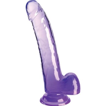 KING COCK - CLEAR DILDO CON TESTÍCULOS 20.3 CM MORADO - sexbliss - Foto 1